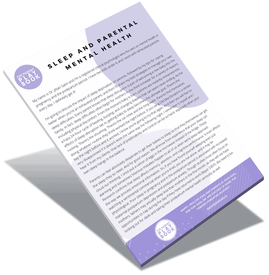 Parent Playbook with Dr. Dina Kulik - Sleep and parental mental health