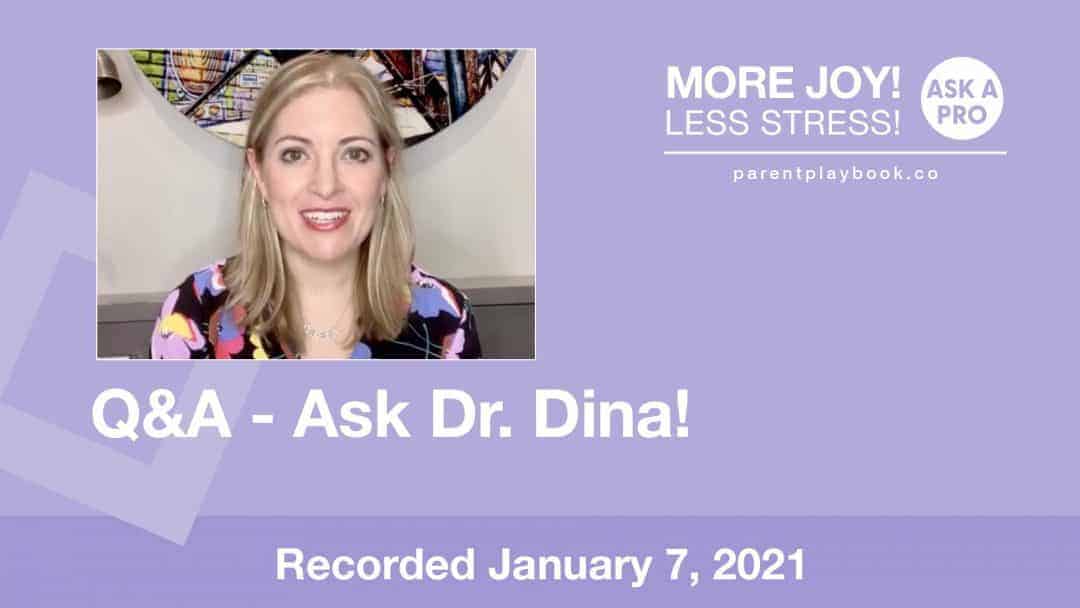 Q&A – Dr. Dina Kulik, January 7 2021