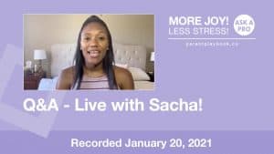 Sacha Welsh - Parent playbook Live Q&A