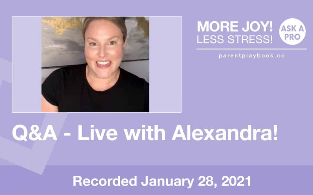 Q&A with Alexandra Jean, January 28 2021