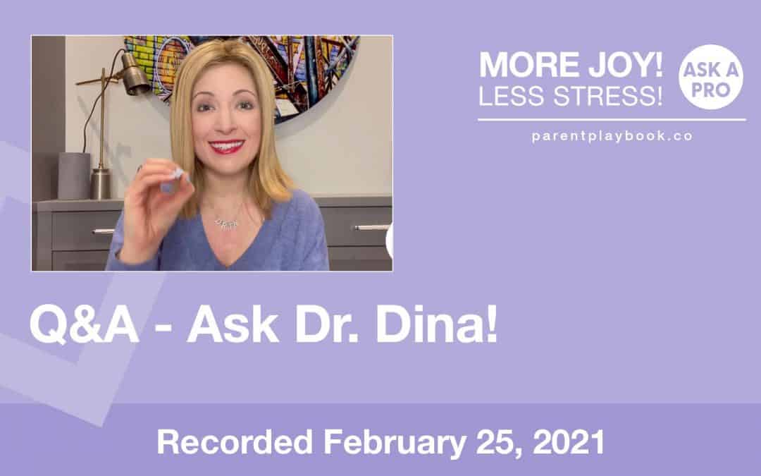 Q&A – Dr. Dina Kulik, February 25 2021