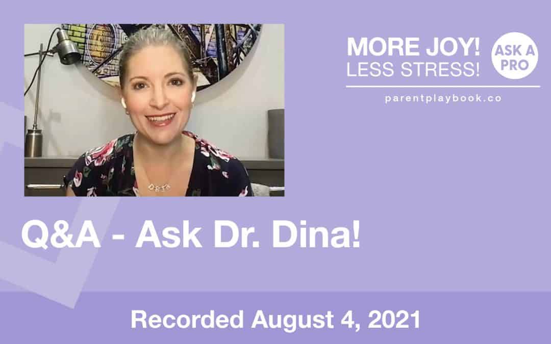 Q & A with Dr. Dina Kulik, December 6, 2021