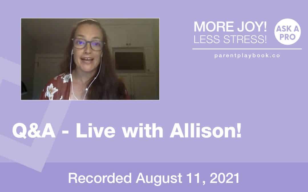 Q & A with Allison Madigan, October 20, 2021